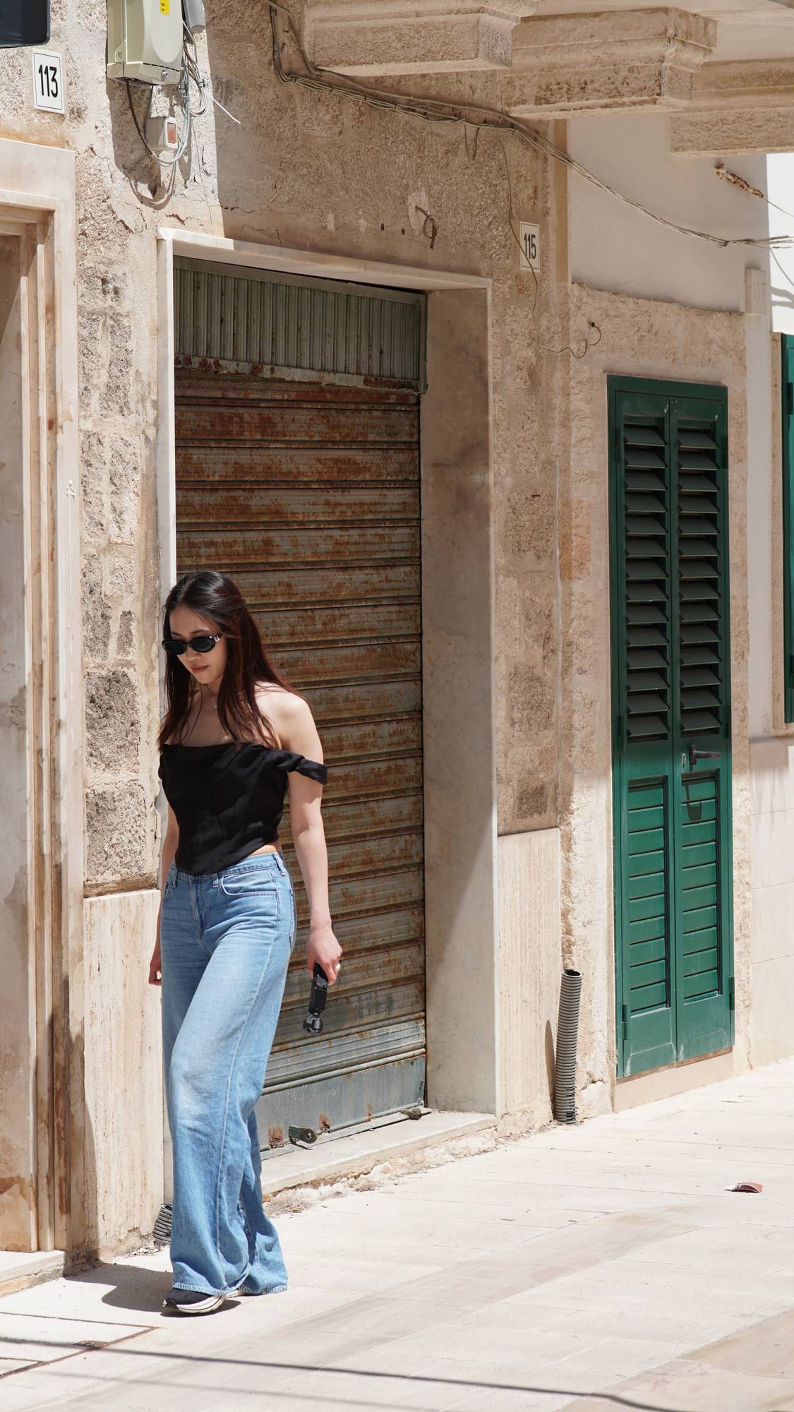 Portrait in a whitewashed street